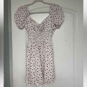 Hollister White Floral Mini Dress